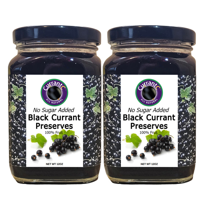 2 pack of Black Currant Preserves (no sugar added)